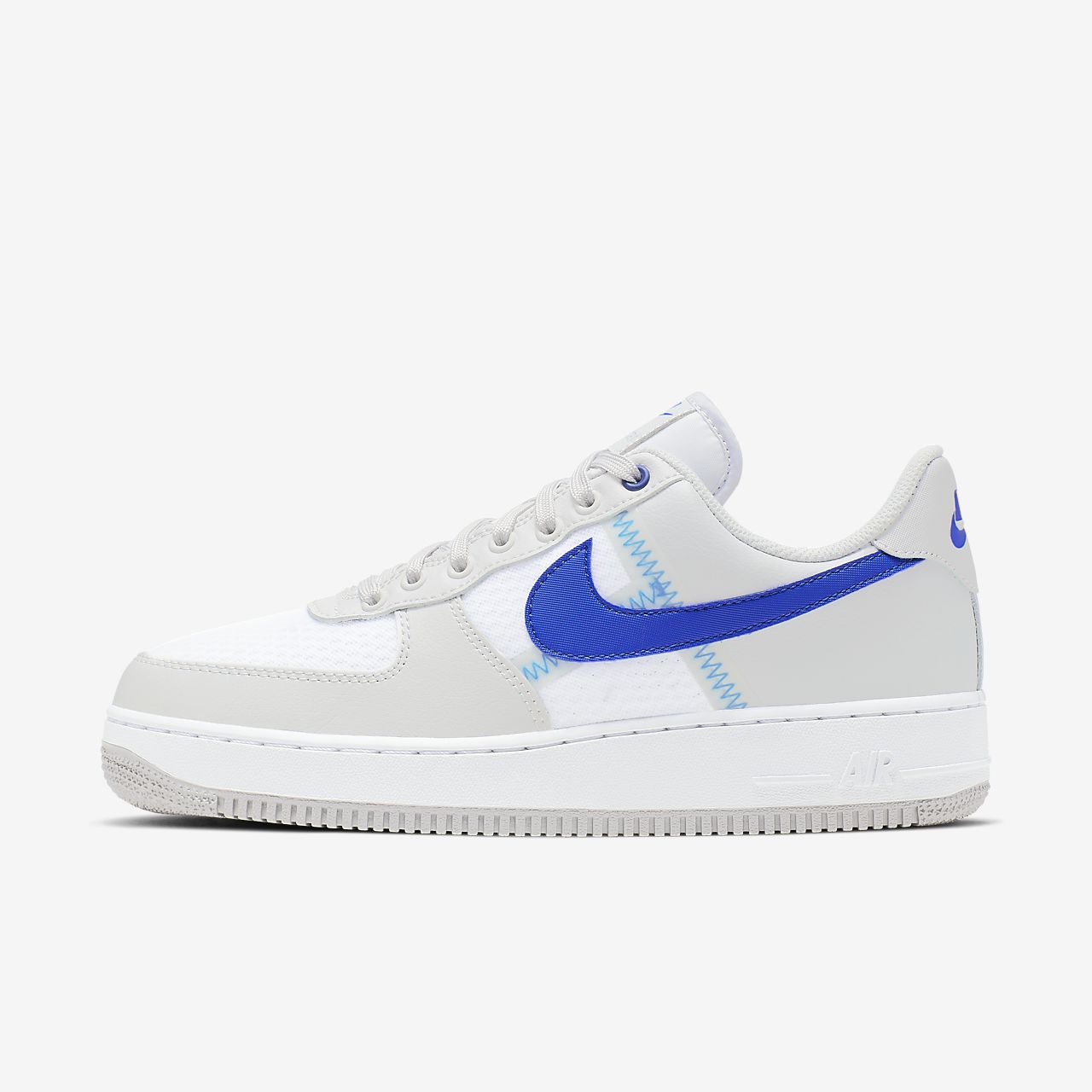 Nike Erkek Gunluk Ayakkab Fiyatlar Ucuz Nike Air Force 1 07 LV8 Gri Gri Ac k Mavi Mavi